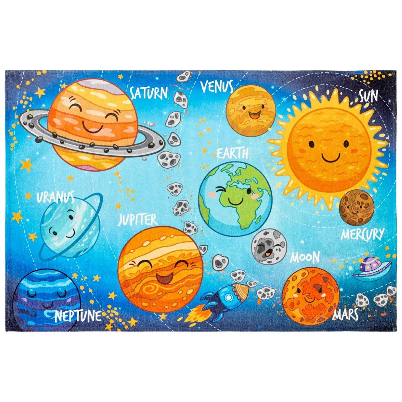 Obsession Detský koberec TORINO KIDS Solar System modrý od 80x150cm