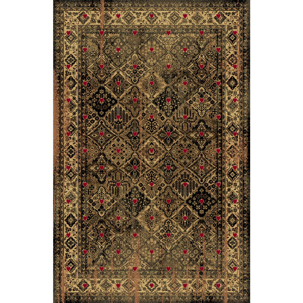 Kusový koberec Agnella Vintage Stuart čierny, 170x240cm