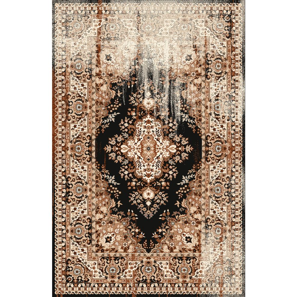 Kusový koberec Agnella Vintage Roland čierny, 200x300cm