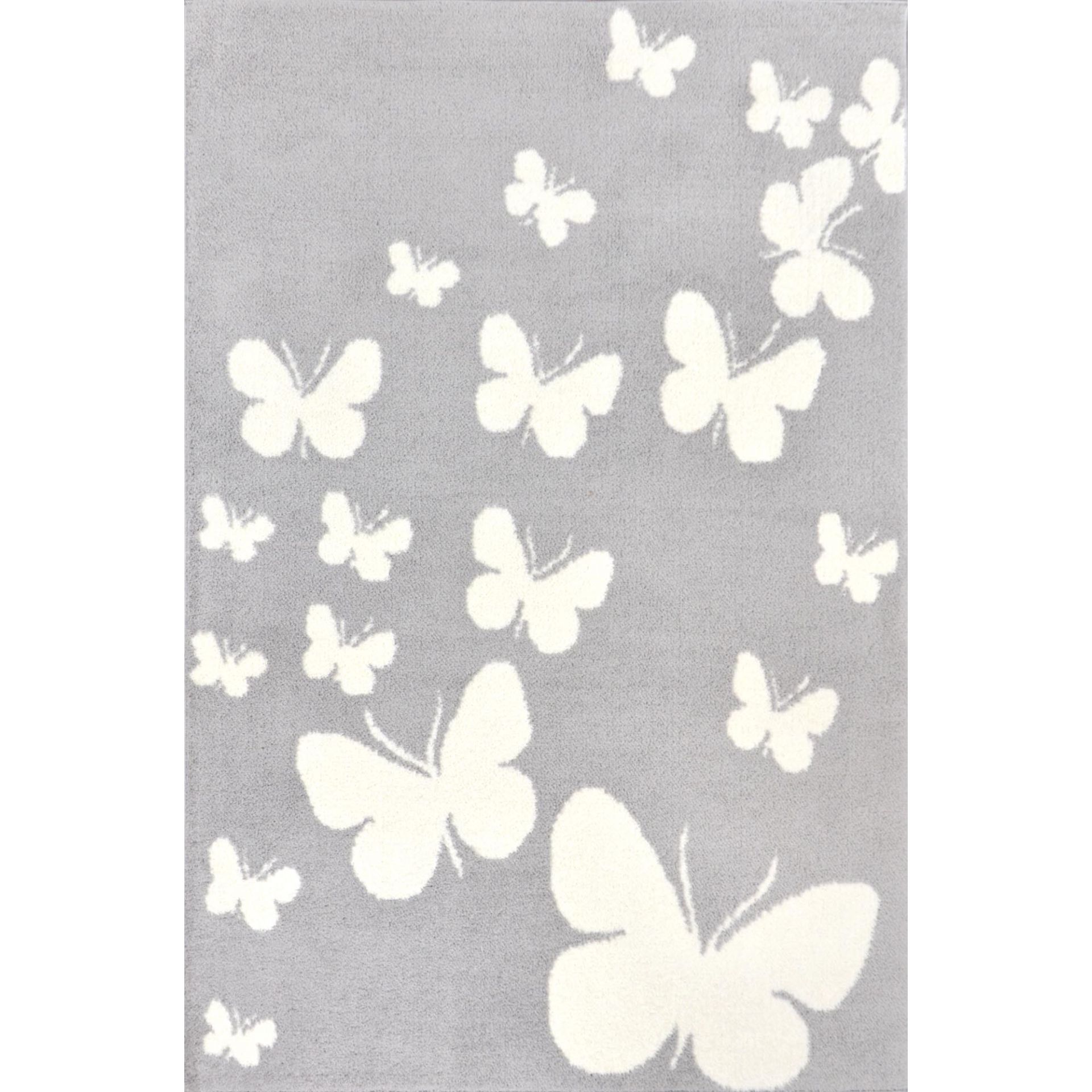 Detský koberec SLIM 8021 l.grey/white, 70x140 cm