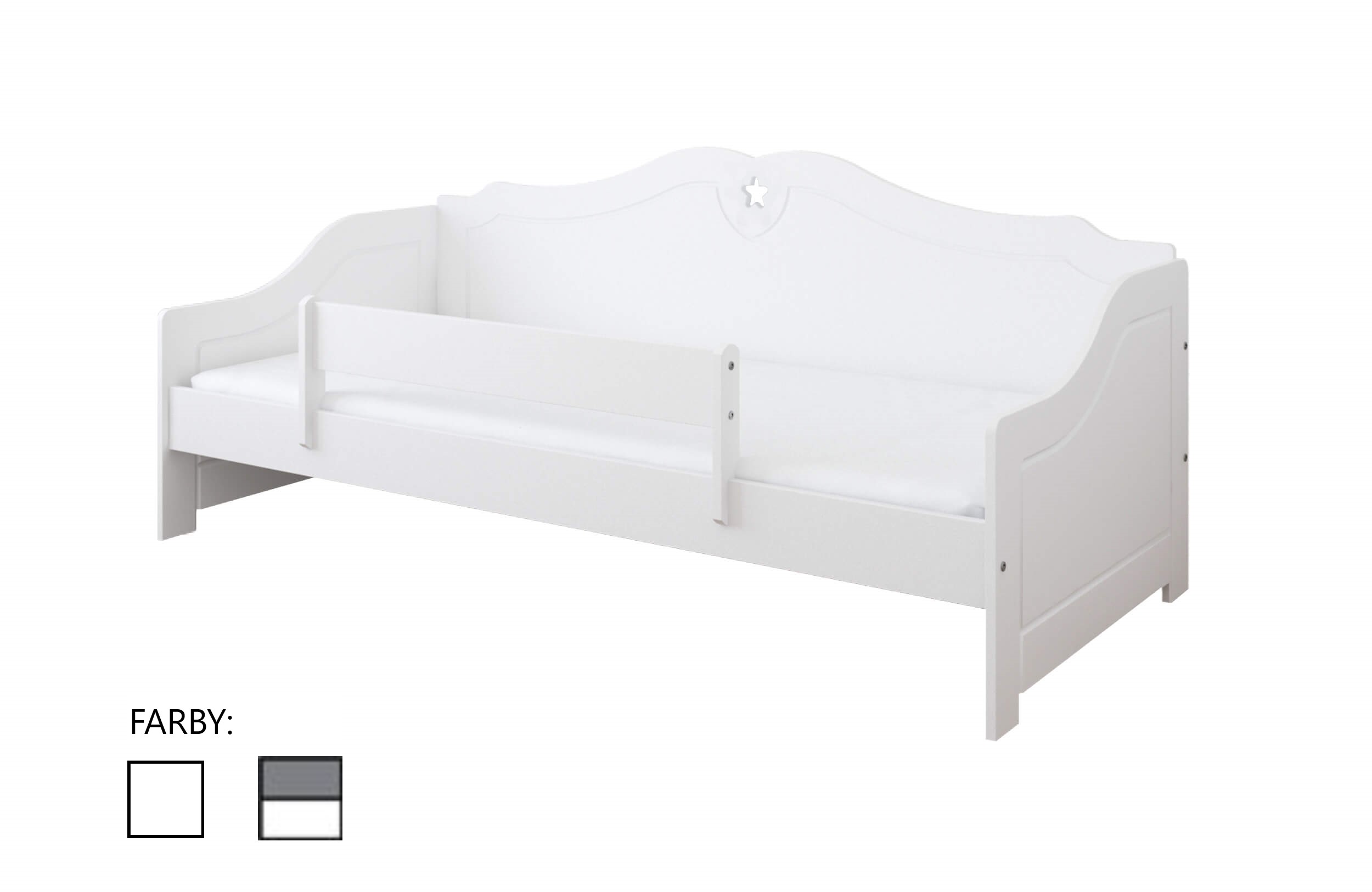 Detská posteľ GINA 2 hviezdička bez zásuvky, 140x80 cm