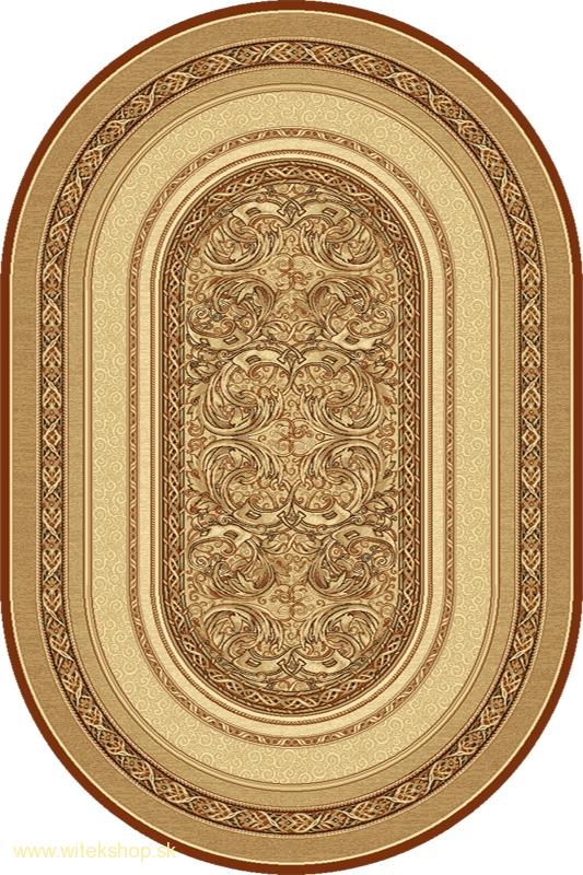 Kusový koberec Agnella Standard ARALIA béžový ovál 150x250cm