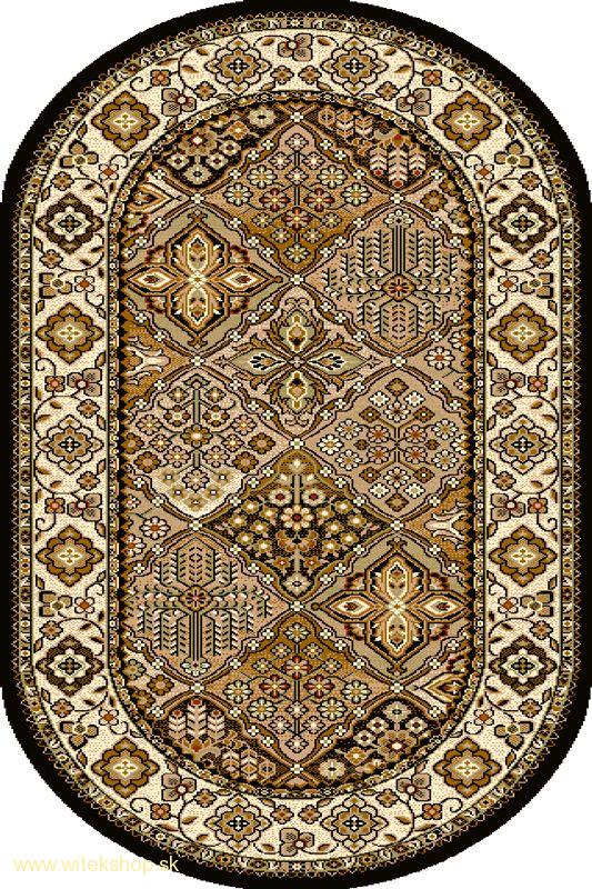 Kusový koberec Agnella BERGENIA olivový ovál 100x180cm