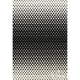Detský koberec SKETCH bieločierna bodka, 120x170 cm