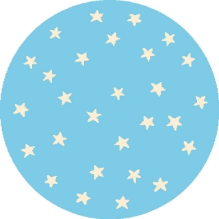 Detský koberec Agnella Funky Top STARF, modrý, 80x80 cm