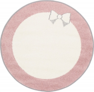 Detský koberec Agnella Eden RIL kruh, ružový, 80x80 cm