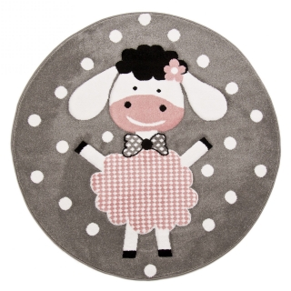Detský koberec Petit DOLLY kruh, sivý