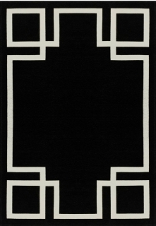 Koberec Carpet Decor Art Deco HAMPTON, čierny