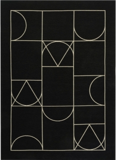 Koberec Carpet Decor Art Deco SIGNET, čierny