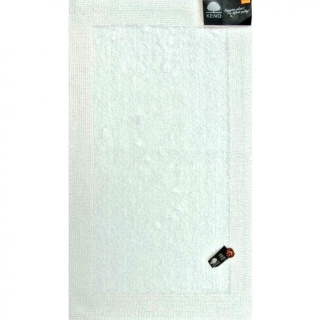 Bavlnený kúpeľňový koberček KENO QUATROB-01, biely 