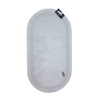 Bavlnený kúpeľňový koberček KENO ELIPS B-10, sivý