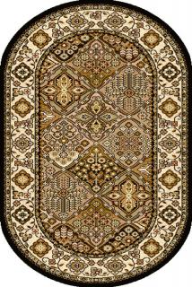 Kusový koberec Agnella BERGENIA olivový ovál 100x180cm