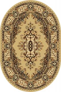 Kusový koberec Agnella Standard FATIMA S béžový ovál 120x170cm
