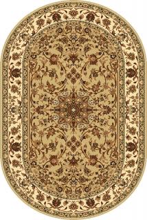 Kusový koberec Agnella Standard SAMIR béžový ovál 100x180cm